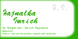 hajnalka imrich business card